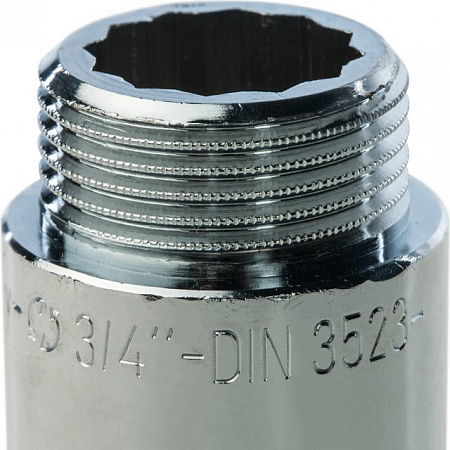 Удлинитель резьбовой латунный STOUT хром 3/4&quot;x50мм ВН