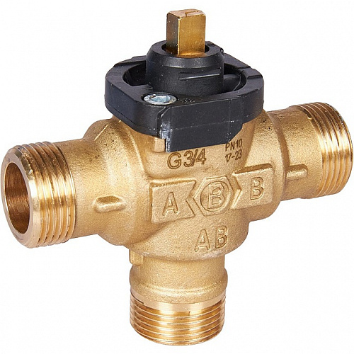 Клапан трехходовой зональный STOUT сервопривод 230V, с кабелем 1м,, НР 3/4&amp;quot;