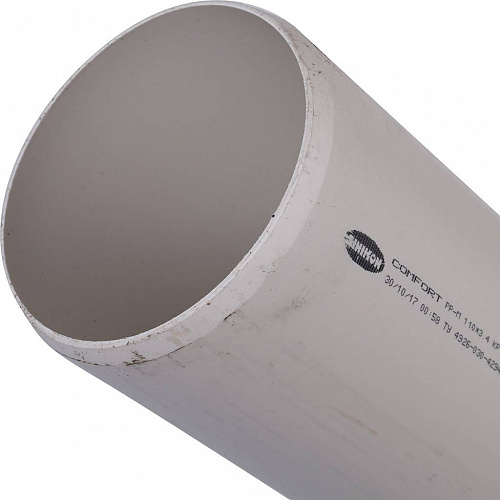 ПВХ Труба канализационная SINIKON КОМФОРТ ПЛЮС белая Ø110х2000мм