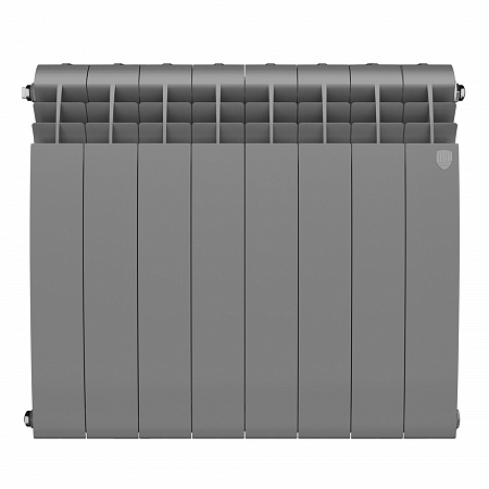 Радиатор биметаллический ROYAL THERMO BILINER SILVER SATIN 500x8 секций, серый (НС-1176319)