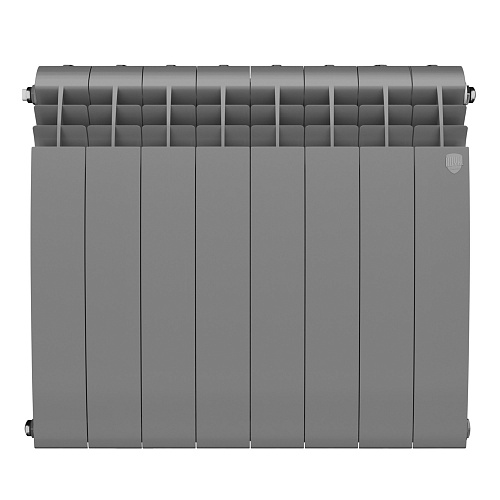 Радиатор биметаллический ROYAL THERMO BILINER SILVER SATIN 500x8 секций, серый (НС-1176319)