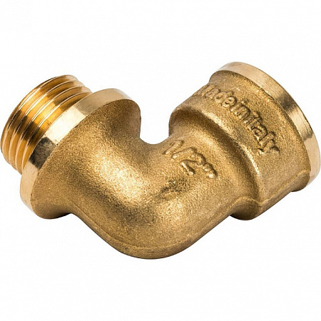 Угол с упором резьбовой латунный STOUT без покрытия 1/2&quot; ВН