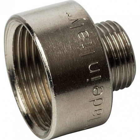 Муфта переходная резьбовая латунная STOUT никель 3/4&quot;X3/8&quot; ВН