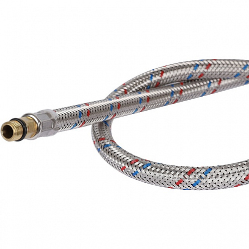 Гибкая подводка для смесителей STOUT нерж.сталь М10*18-1/2&amp;quot;-80 см, пара