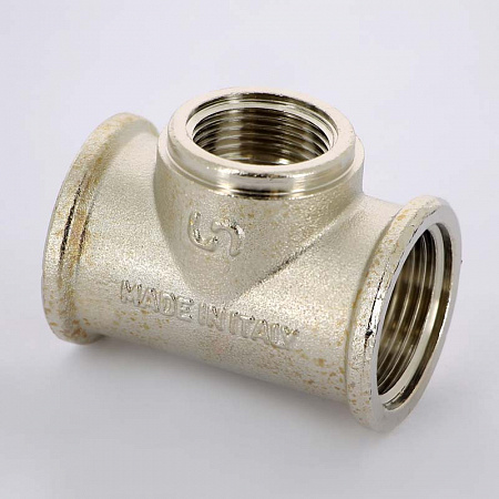 Тройник переходной резьбовой латунный UNI-FITT никель 1&quot;х3/4&quot;х1&quot; В