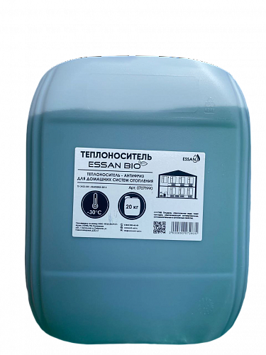 Теплоноситель для отопления ESSAN BIO (зеленый) глицерин -30°C 20 кг