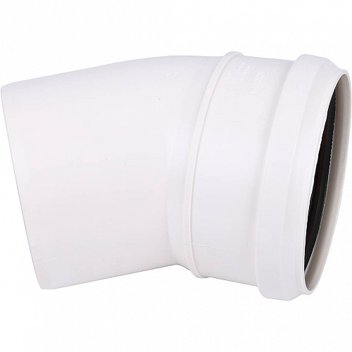 ПВХ Отвод канализационный SINIKON КОМФОРТ ПЛЮС белый Ø110х30°