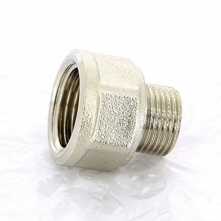 Переход под ключ резьбовой латунный UNI-FITT никель 3/8&quot;х1/2&quot;