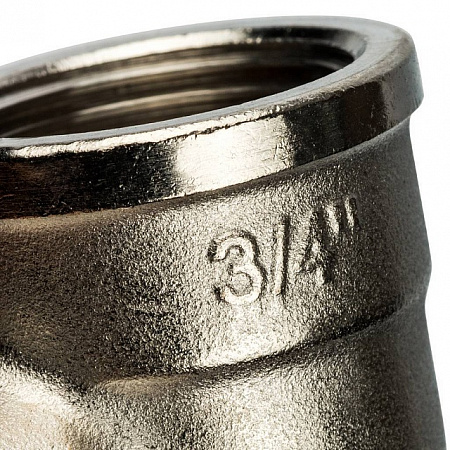 Угол резьбовой латунный STOUT никель 3/4&quot; В