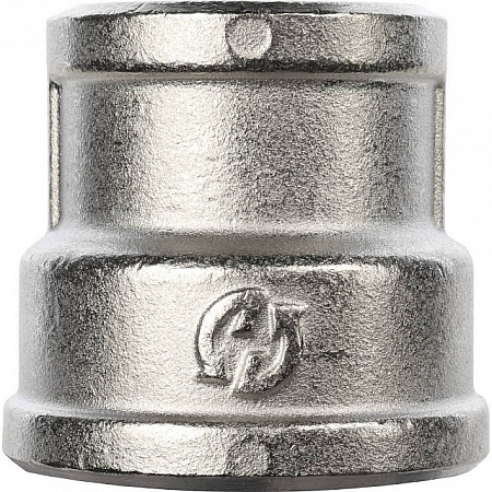 Муфта переходная резьбовая латунная STOUT никель 1&quot;X3/4&quot; В