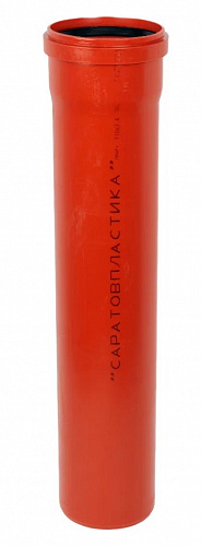 ПВХ Труба канализационная наружная САРАТОВПЛАСТИКА (рыжая) Ø110х2000мм 3,4мм, материал ПП