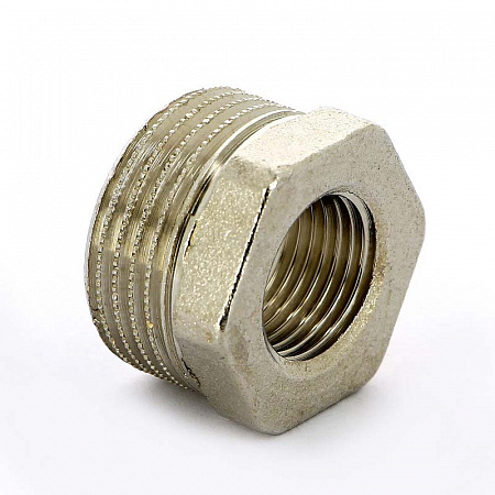 Футорка резьбовая латунная UNI-FITT никель 1&quot;х1/2&quot; ВН