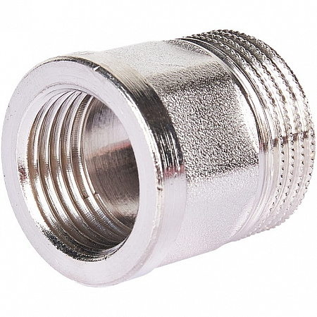 Переход под ключ резьбовой латунный STOUT никель 1/2&quot;х3/4&quot; ВН