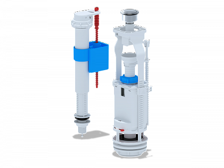 Арматура для бачка АНИПЛАСТ WC8510C нижняя подводка, кнопка 1/2&quot;, хром