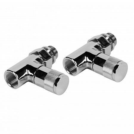 Набор дизайн-вентилей ROYAL THERMO PIANO 1/2&quot; прямой, хром (НС-1161360)