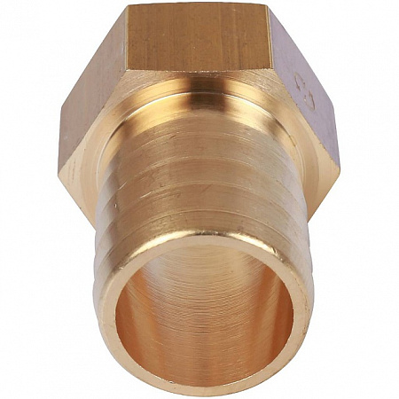 Штуцер резьбовой латунный STOUT без покрытия 3/4&quot;x25мм В