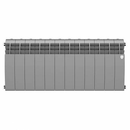 Радиатор биметаллический ROYAL THERMO BILINER SILVER SATIN 350x12 секций, серый (НС-1197127)