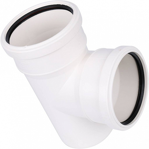 ПВХ Тройник канализационный SINIKON КОМФОРТ ПЛЮС белый Ø110х90°