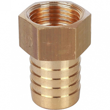 Штуцер резьбовой латунный STOUT без покрытия 1/2&quot;x20мм В