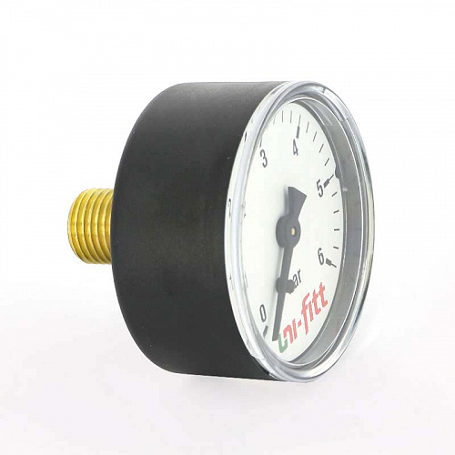 Манометр аксиальный UNI-FITT Ø50-1/4&amp;quot;, 6 бар, горизонтальное подключение
