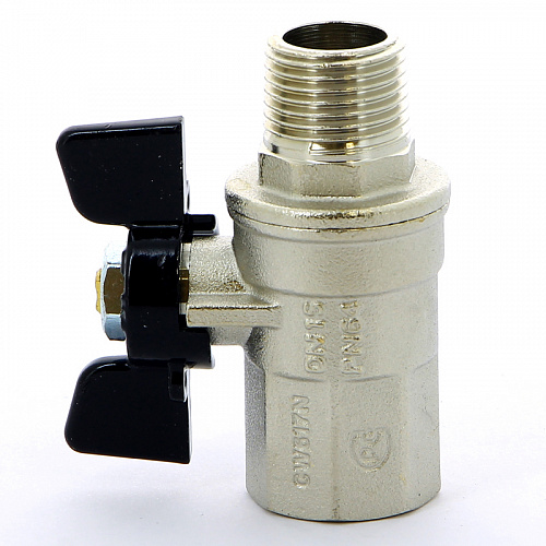 Кран шаровой BUGATTI NEVADA 407 бабочка 1/2&amp;quot; ВН, полнопроходной