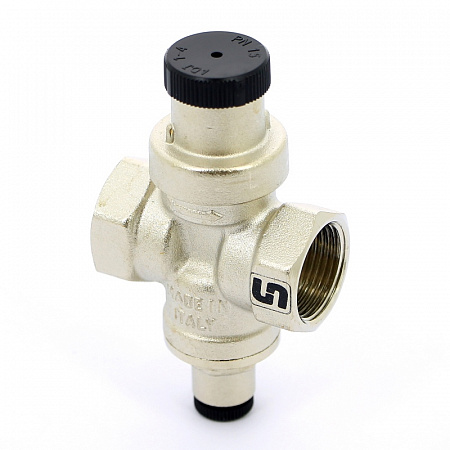 Редуктор давления UNI-FITT 3/4&quot; В 1-4 бар PN15 COMPACT с отверстием под радиальный манометр 1/4&quot; ник