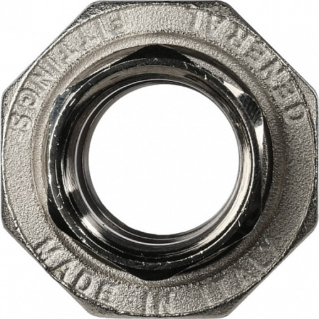 Американка ПРЯМАЯ резьбовая латунная (без прокладки) STOUT никель 3/4&quot; ВВ