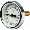 Термометр биметаллический погружной STOUT Ø63-1/2&amp;quot;, гильза 50 мм, резьба самоуплот, +120°C