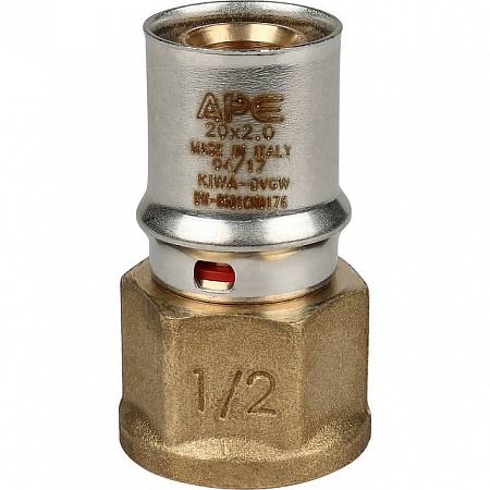 МП Муфта резьбовая пресс для металлопласта STOUT Ø20х1/2&quot; В