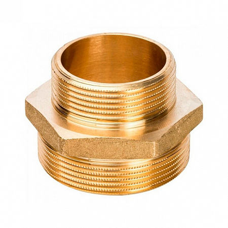 Ниппель переходной резьбовой латунный STOUT без покрытия 4&quot;x21/2&quot; Н