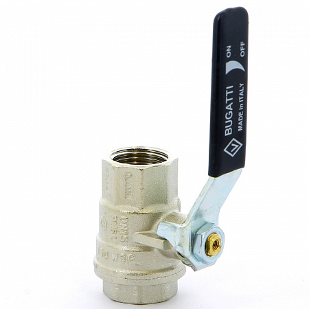 Кран шаровой BUGATTI OREGON 301 рукоятка стальная 1/2&quot; ВВ, полнопроходной