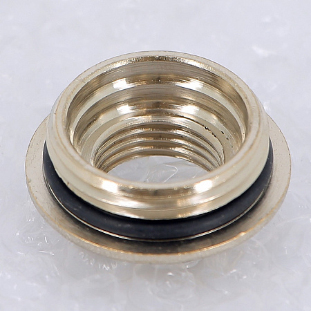 Переход под ключ резьбовой латунный UNI-FITT никель 1&quot;х1/2&quot; с прокладкой O-RING