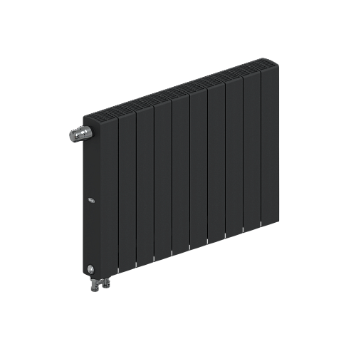 Радиатор биметаллический RIFAR SUPREMO 500х10 секций, нижнее левое подключение АНТРАЦИТ