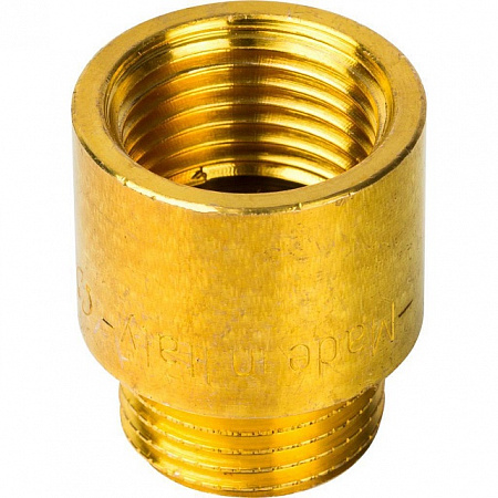Удлинитель резьбовой латунный STOUT без покрытия 1/2&quot;x20мм ВН