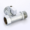Кран шаровой потребительный угловой UNI-FITT флажок 1/2&amp;quot;x3/4&amp;quot;х1/2&amp;quot; НВН, проходной, для стирал машин
