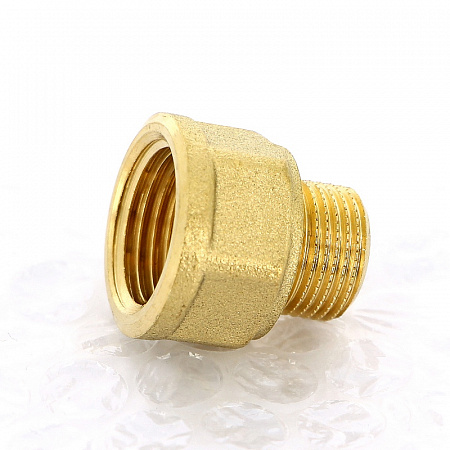 Переход под ключ резьбовой латунный UNI-FITT без покрытия 3/8&quot;х1/2&quot;