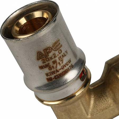 МП Угол резьбовой пресс для металлопласта STOUT Ø20х1/2&quot; В