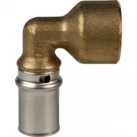 МП Угол резьбовой пресс для металлопласта STOUT Ø16х1/2&quot; В