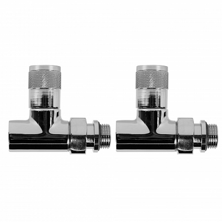 Набор дизайн-вентилей ROYAL THERMO PIANO 1/2&quot; прямой, хром (НС-1161360)