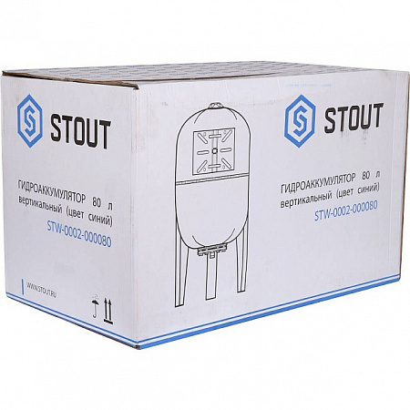 Гидроаккумулятор для воды STOUT вертикальный синий 80 л