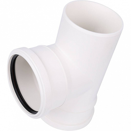 ПВХ Тройник канализационный SINIKON КОМФОРТ ПЛЮС белый Ø110х90°