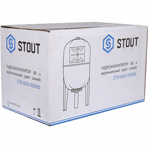 Гидроаккумулятор для воды STOUT вертикальный синий 80 л