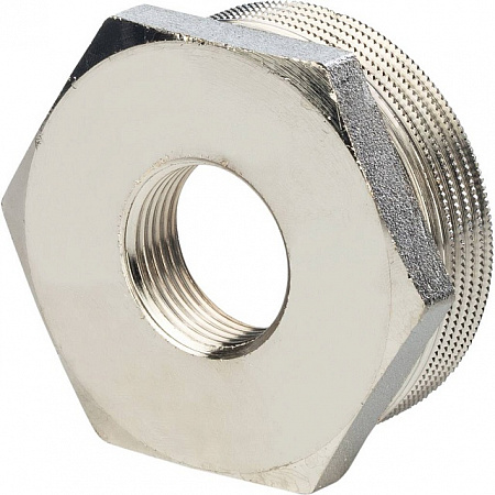 Футорка резьбовая латунная STOUT никель 11/2&quot;x3/4&quot; ВН