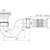 Сифон для душевого поддона пластиковый полнопроходной АНИПЛАСТ E115 11/2&amp;quot;х40 с гибкой трубой 40х50