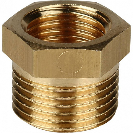 Футорка резьбовая латунная STOUT без покрытия 3/8&quot;x1/4&quot; ВН