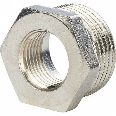 Футорка резьбовая латунная STOUT никель 2&quot;x3/4&quot; ВН