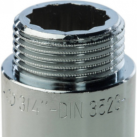 Удлинитель резьбовой латунный STOUT хром 3/4&quot;x40мм ВН