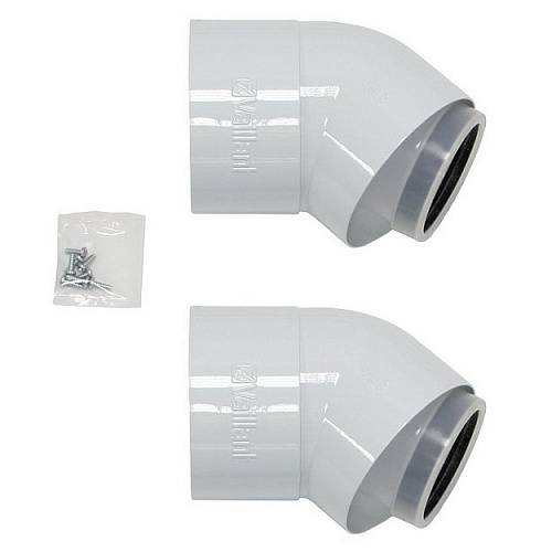 Отвод VAILLANT 45° (2 шт.) для труб 80/125 мм PP