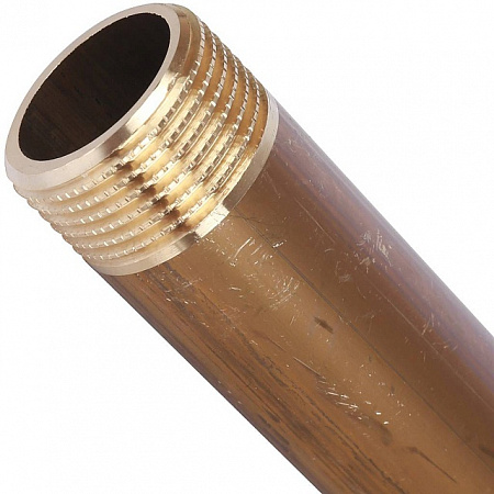 Бочонок резьбовой латунный STOUT без покрытия 3/4&quot;x200мм