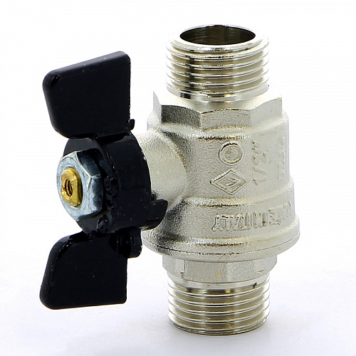 Кран шаровой BUGATTI OREGON 327 бабочка 1/2&amp;quot; НН, полнопроходной